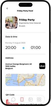 Phone with ticket screen