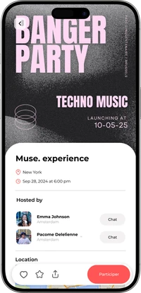 Smartphone with the WeShre app